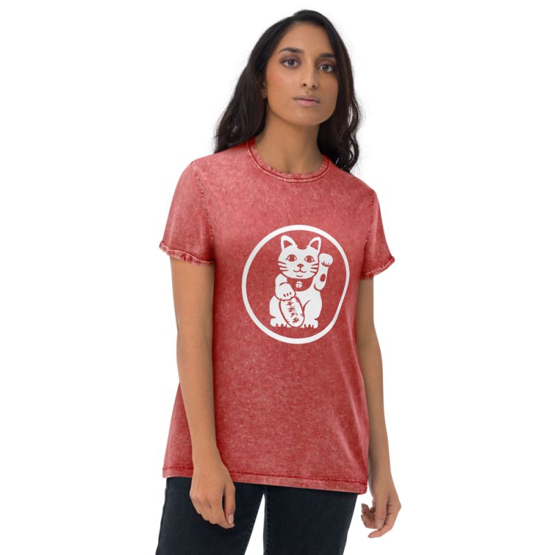 T-shirt rossa in cotone, MANEKINEKO 1