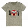 Dunkelgrünes Baumwoll-T-Shirt, DARUMA