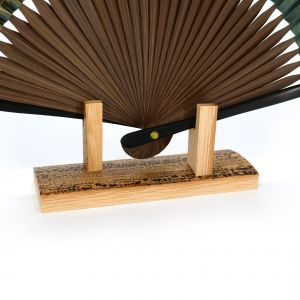 SENSUOKI Susutake Bamboo Folding Fan Stand, 12 cm