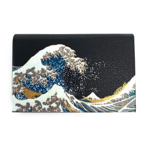 Hokusai Wave Pattern Card Holder and Pen Set - HOKUSAI HA