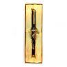 Japanese Black Resin Ballpoint Pen in Plum Blossom and Mount Fuji Pattern Box - UME FUJISAN