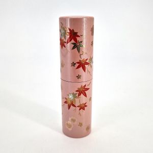 Japanese pink resin atomizer with autumn leaves pattern - FUKIYOSE 1