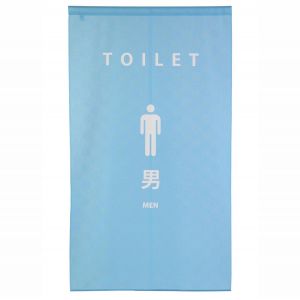 Rideau japonais noren en polyester, TOILET MEN