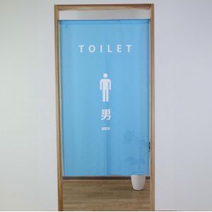 Tenda noren giapponese in poliestere, TOILET MEN