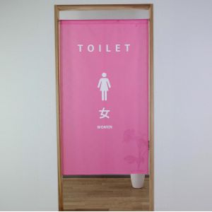 Japanischer Noren-Vorhang aus Polyester, TOILET WOMEN