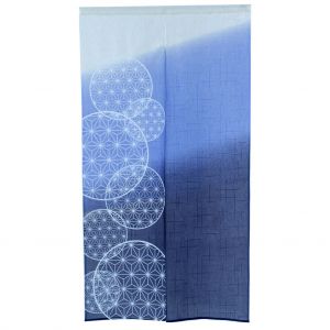 rideau noren japonais bleu, polyester, 85 x 150 cm, SASHIKO ASANOHA