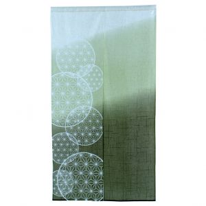 tenda noren giapponese verde, poliestere, 85 x 150 cm, SASHIKO ASANOHA