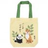 Tote bag 100% algodón Perro Shiba y el Panda - PANDA