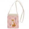 Borsa tote piccola 100% cotone Cane Shiba e fiori Sakura - SAKURA NO HANA