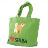 Small 100% cotton tote bag, I Love Shiba