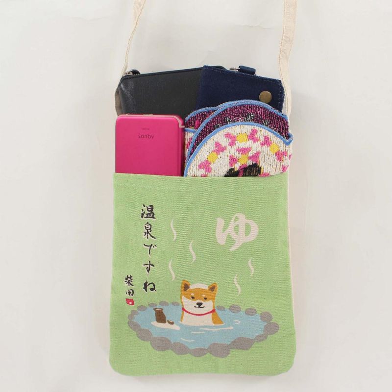 Petit Sac tote bag 100% coton chien Shiba ONSEN