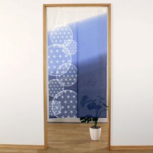 rideau noren japonais bleu, polyester, 85 x 150 cm, SASHIKO ASANOHA