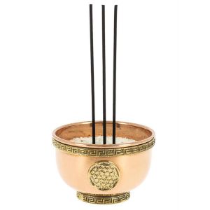 Copper Incense Burner, Bowl, Flower of Life