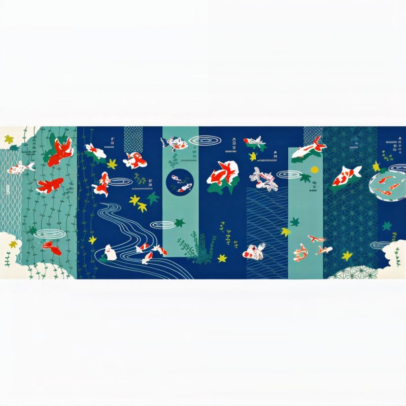 Cotton towel, TENUGUI, Goldfish