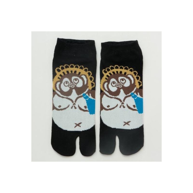 Japanese Tabi Socks, Tanuki, 25-28cm