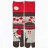 Japanische Tabi-Socken, HANAFUDA-Kranich, 25-28 cm