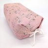 Makura cushion with removable pink cover, HANA pattern - 32cm