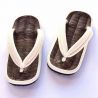 pair of japanese zori sandals, BAMBOO HEMPU, white