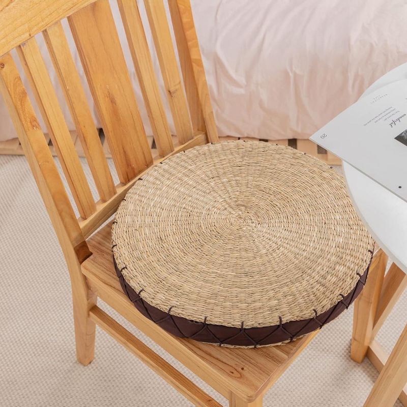 Round Zabuton Cushion in Rice Straw Ø38 x H5.5cm