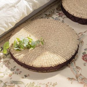 Round Zabuton Cushion in Rice Straw Ø38 x H5.5cm