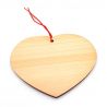 Amuleto japonés EMA en madera en blanco para decorarte en forma de corazón -SHINZO