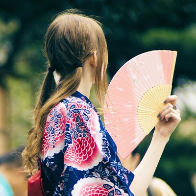 Sac en toile japonais avec une anse en bambou